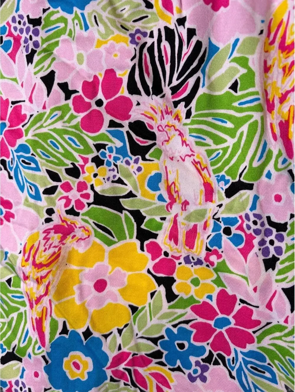 Bamboo Traders Womens Size 12 Tropical Floral Parrot Skort Pink Green